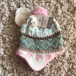 Carter’s Hat and Mitten Set Size 12-24 months